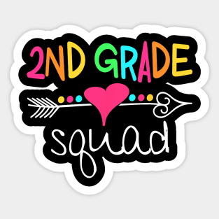 2nd Grade Squad Second Teacher Student Team Back To School Sticker